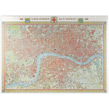 puzzleplate Piatnik: City map of London, 1831 1000 Jigsaw Puzzle