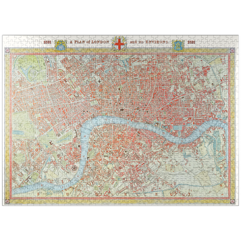 puzzleplate Piatnik: City map of London, 1831 1000 Jigsaw Puzzle