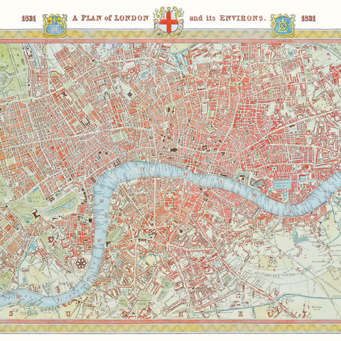 Piatnik: City map of London, 1831 1000 Jigsaw Puzzle 3D Modell