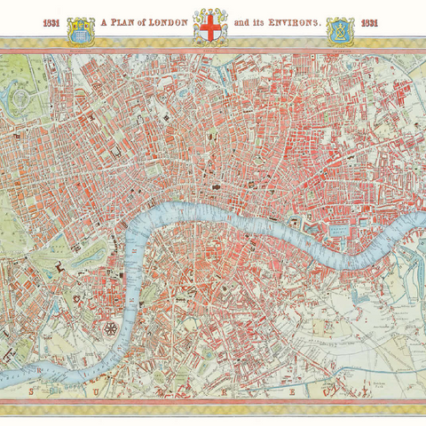 Piatnik: City map of London, 1831 100 Jigsaw Puzzle 3D Modell