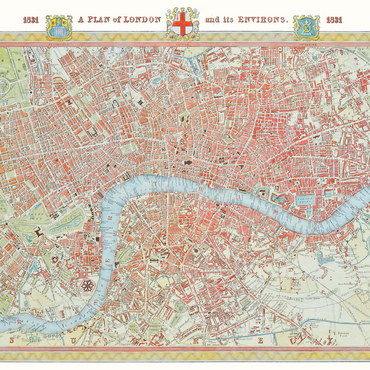 Piatnik: City map of London, 1831 500 Jigsaw Puzzle 3D Modell