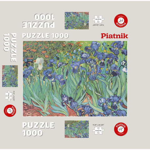 Piatnik: Irises 1000 Jigsaw Puzzle box 3D Modell