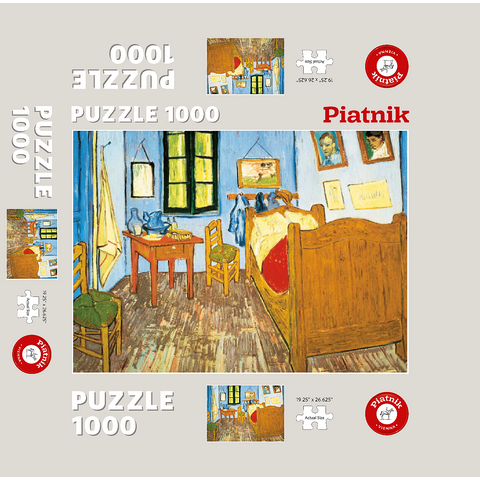 Piatnik: The bedroom in Arles 1000 Jigsaw Puzzle box 3D Modell