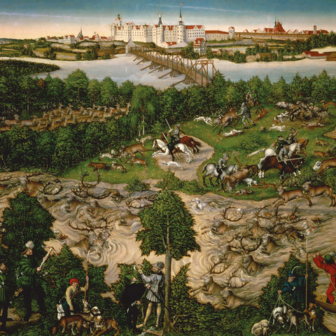 Piatnik: Stag hunt of the Elector Johann Friedrich 1000 Jigsaw Puzzle 3D Modell