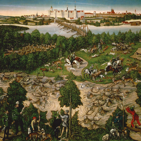Piatnik: Stag hunt of the Elector Johann Friedrich 100 Jigsaw Puzzle 3D Modell