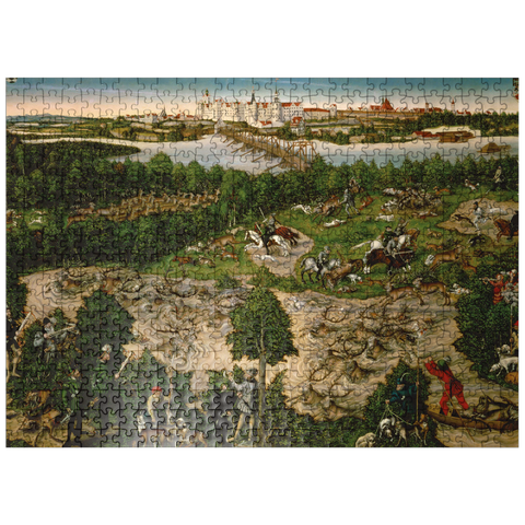 puzzleplate Piatnik: Stag hunt of the Elector Johann Friedrich 500 Jigsaw Puzzle