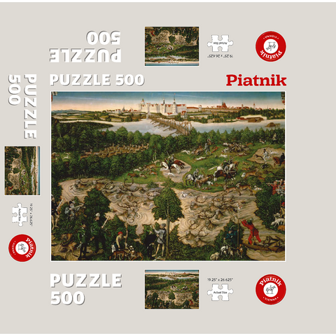 Piatnik: Stag hunt of the Elector Johann Friedrich 500 Jigsaw Puzzle box 3D Modell