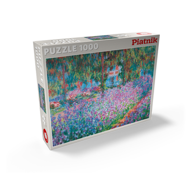 Piatnik: Iris bed in Monet's garden 1000 Jigsaw Puzzle box view2