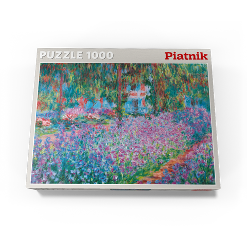 Piatnik: Iris bed in Monet's garden 1000 Jigsaw Puzzle box view3