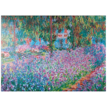 puzzleplate Piatnik: Iris bed in Monet's garden 1000 Jigsaw Puzzle