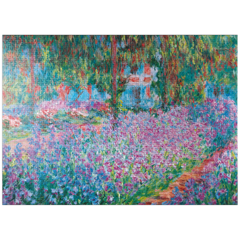 puzzleplate Piatnik: Iris bed in Monet's garden 1000 Jigsaw Puzzle