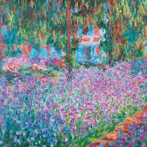 Piatnik: Iris bed in Monet's garden 1000 Jigsaw Puzzle 3D Modell