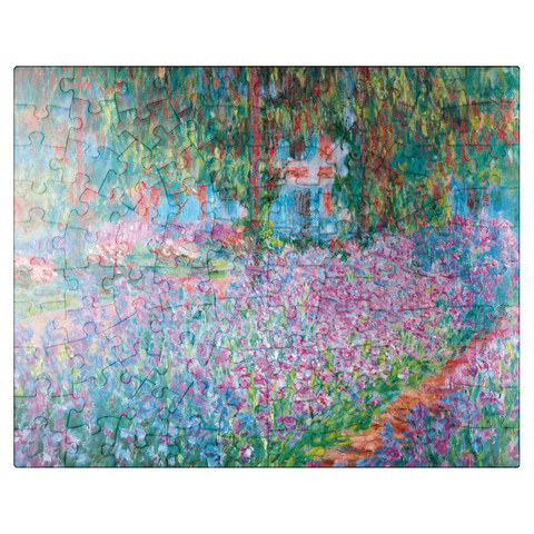 puzzleplate Piatnik: Iris bed in Monet's garden 100 Jigsaw Puzzle