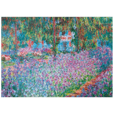 puzzleplate Piatnik: Iris bed in Monet's garden 500 Jigsaw Puzzle