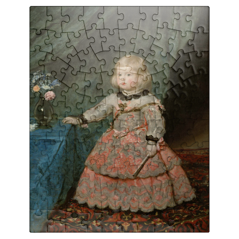 puzzleplate Piatnik: Infanta Margarita Teresa in a pink dress 100 Jigsaw Puzzle