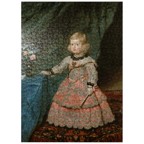 puzzleplate Piatnik: Infanta Margarita Teresa in a pink dress 500 Jigsaw Puzzle