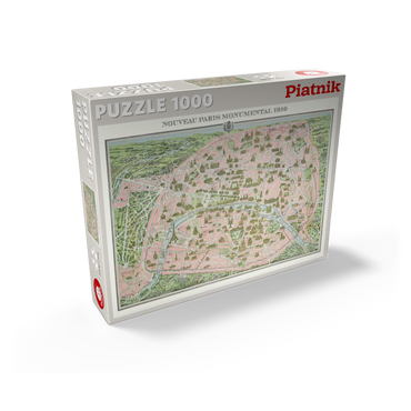 Piatnik: City map of Paris 1910 1000 Jigsaw Puzzle box view2