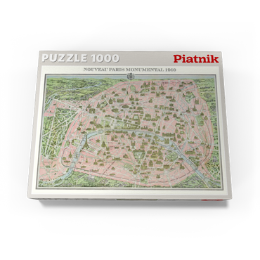 Piatnik: City map of Paris 1910 1000 Jigsaw Puzzle box view3