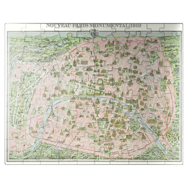 puzzleplate Piatnik: City map of Paris 1910 100 Jigsaw Puzzle