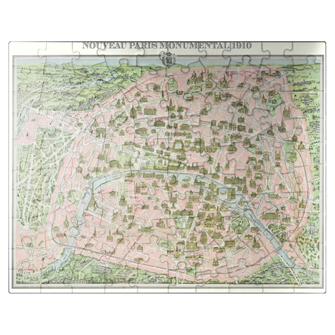 puzzleplate Piatnik: City map of Paris 1910 100 Jigsaw Puzzle