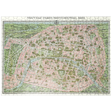 puzzleplate Piatnik: City map of Paris 1910 500 Jigsaw Puzzle