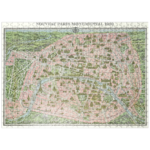 puzzleplate Piatnik: City map of Paris 1910 500 Jigsaw Puzzle