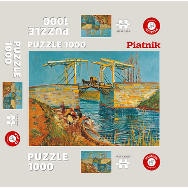 Piatnik: The bridge of Langlois in Arles 1000 Jigsaw Puzzle box 3D Modell