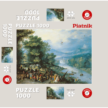 Piatnik: Landscape with the young Tobias 1000 Jigsaw Puzzle box 3D Modell