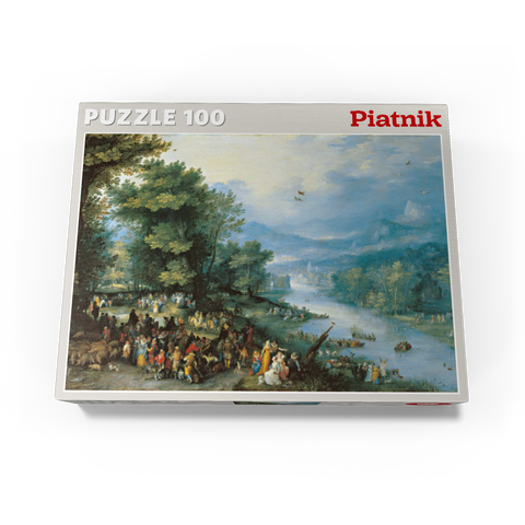 Piatnik: Landscape with the young Tobias 100 Jigsaw Puzzle box view3