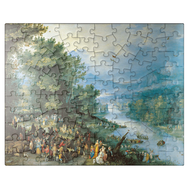 puzzleplate Piatnik: Landscape with the young Tobias 100 Jigsaw Puzzle