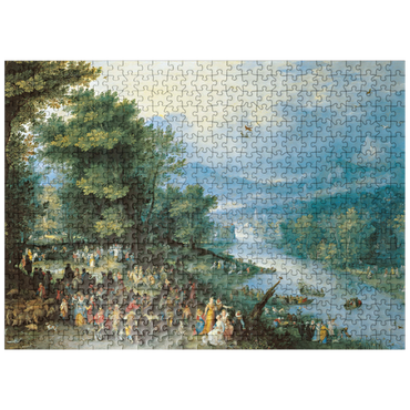 puzzleplate Piatnik: Landscape with the young Tobias 500 Jigsaw Puzzle