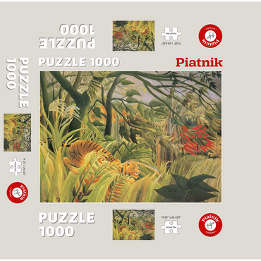 Piatnik: Tigers in a tropical storm 1000 Jigsaw Puzzle box 3D Modell