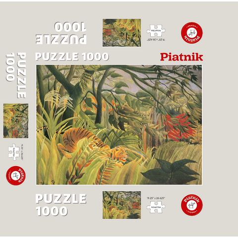 Piatnik: Tigers in a tropical storm 1000 Jigsaw Puzzle box 3D Modell