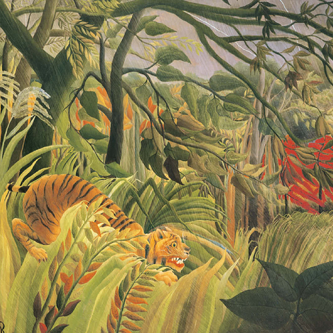 Piatnik: Tigers in a tropical storm 100 Jigsaw Puzzle 3D Modell