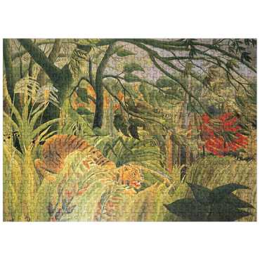 puzzleplate Piatnik: Tigers in a tropical storm 500 Jigsaw Puzzle