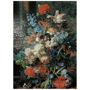 puzzleplate Piatnik: Bouquet of flowers in front of a park landscape 500 Jigsaw Puzzle