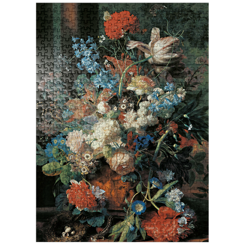 puzzleplate Piatnik: Bouquet of flowers in front of a park landscape 500 Jigsaw Puzzle