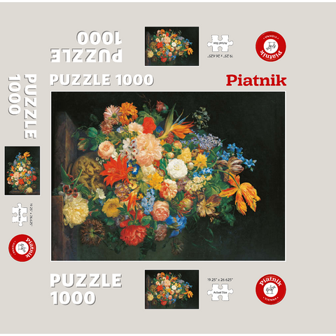 Piatnik: A bouquet of flowers in a vase 1000 Jigsaw Puzzle box 3D Modell