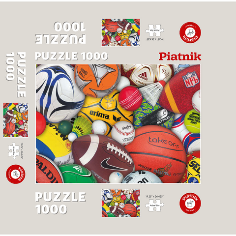 Piatnik: Sports / Balls 1000 Jigsaw Puzzle box 3D Modell