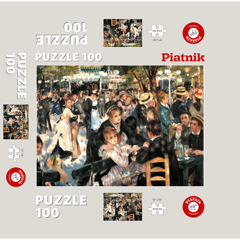 Piatnik: Dance at the Moulin de la Galette 100 Jigsaw Puzzle box 3D Modell