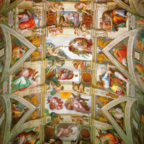 Piatnik: Ceiling painting of the Sistine Chapel 1000 Jigsaw Puzzle 3D Modell