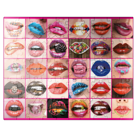 puzzleplate Piatnik: Beauty Lips / lip service 100 Jigsaw Puzzle