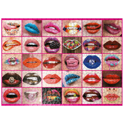 puzzleplate Piatnik: Beauty Lips / lip service 500 Jigsaw Puzzle