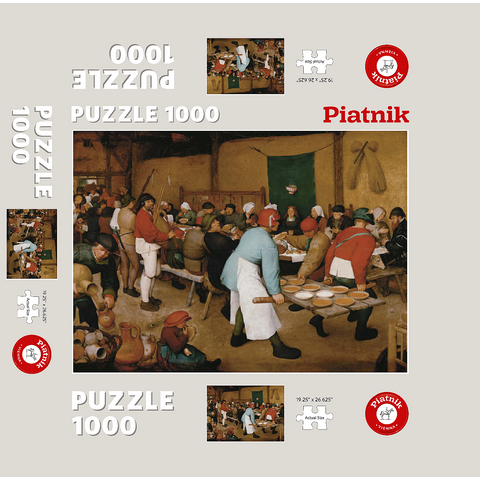 Piatnik: The peasant wedding 1000 Jigsaw Puzzle box 3D Modell