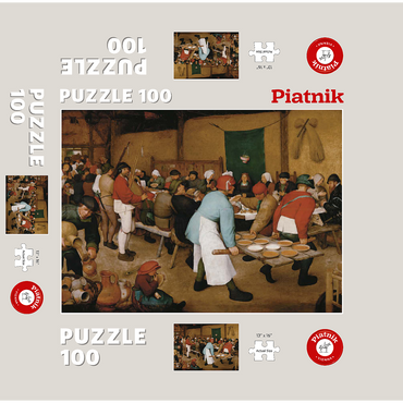 Piatnik: The peasant wedding 100 Jigsaw Puzzle box 3D Modell