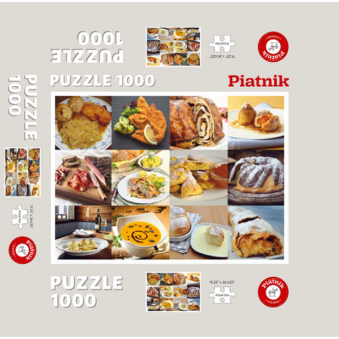 Piatnik: Austrian Food Classics / Schmankerln 1000 Jigsaw Puzzle box 3D Modell