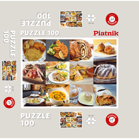 Piatnik: Austrian Food Classics / Schmankerln 100 Jigsaw Puzzle box 3D Modell