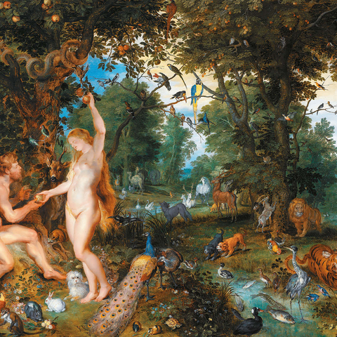 Piatnik: The Garden of Eden with the Fall of Man 1000 Jigsaw Puzzle 3D Modell