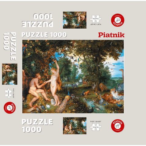 Piatnik: The Garden of Eden with the Fall of Man 1000 Jigsaw Puzzle box 3D Modell