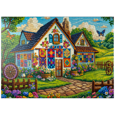 puzzleplate Quilt House 1000 Jigsaw Puzzle